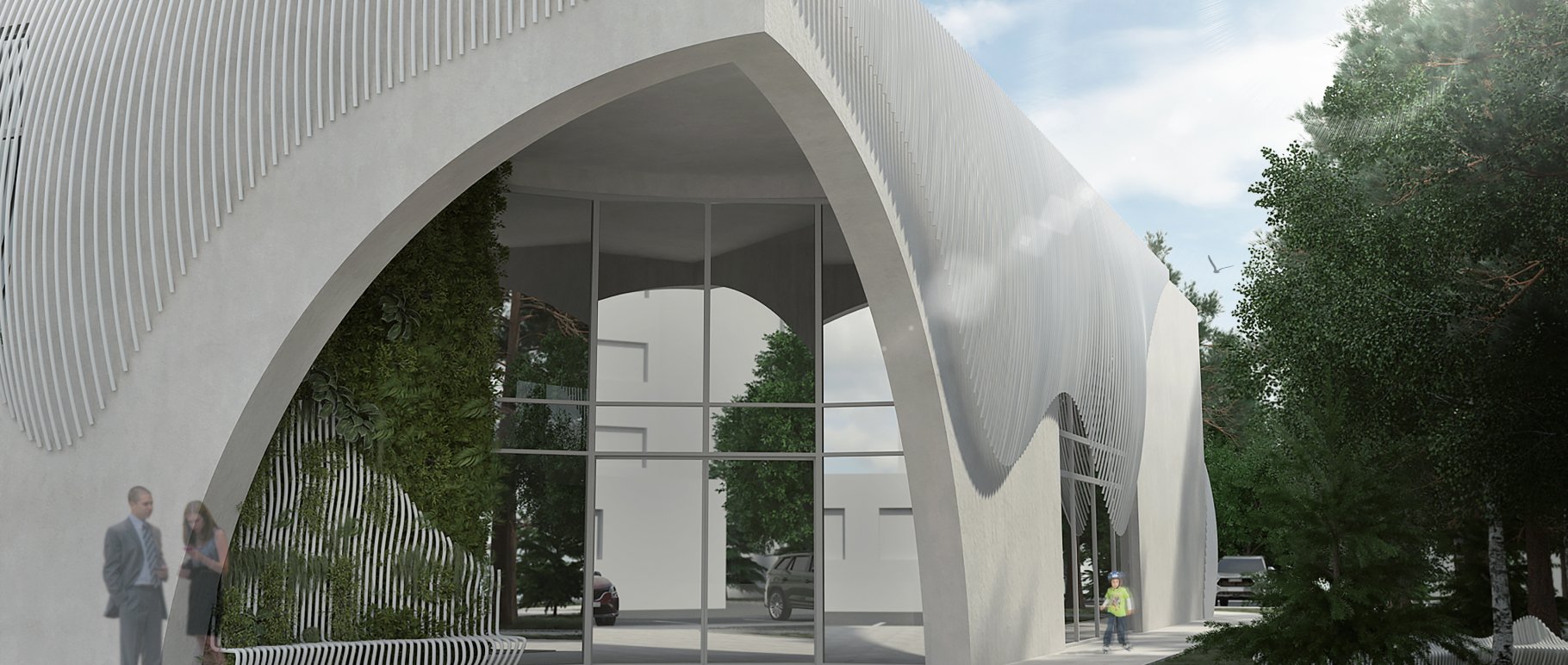 Projekt budynku Miejsko-Gminnej Biblioteki Publicznej w Bełżycach od GK-Atelier