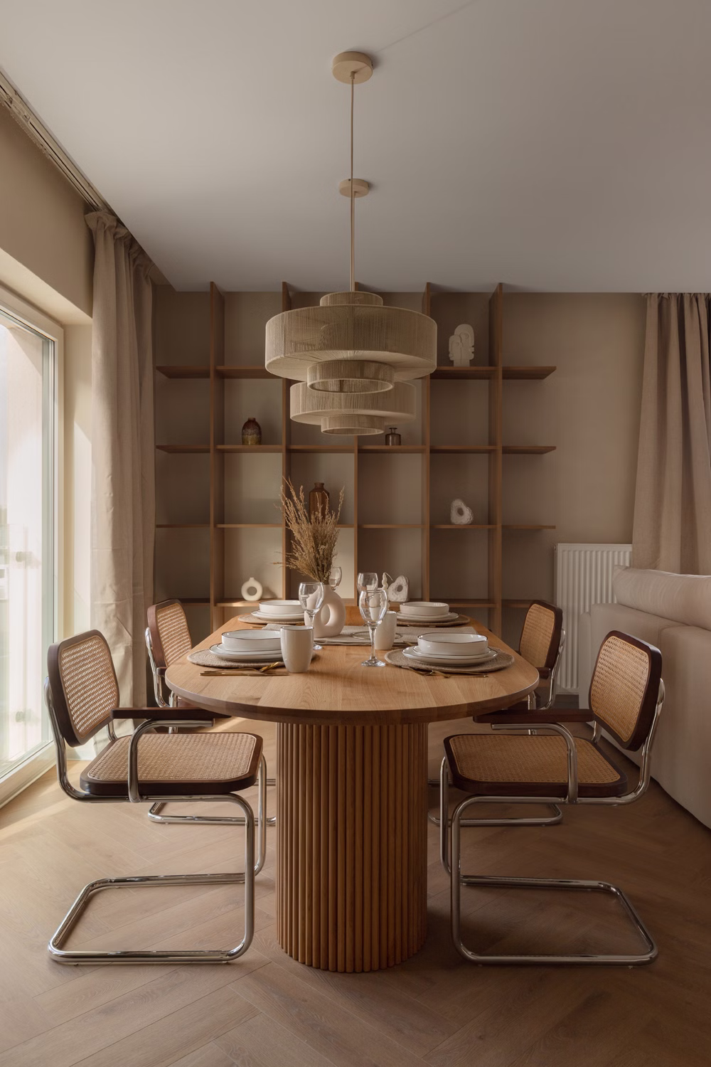 W duchu japandi: harmonijna przestrzeń pełna ciepła i funkcjonalności 4 Japandi na Klimeckiego projektu Tomasz Polański polanski.studio