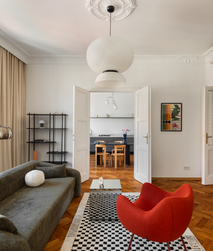 Mieszkanie na krakowskim Kleparzu projektu Agaty Popieluch