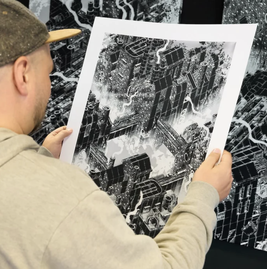 Print artystyczny: MARIUSZ WARAS, FLUX Q - 100szt.