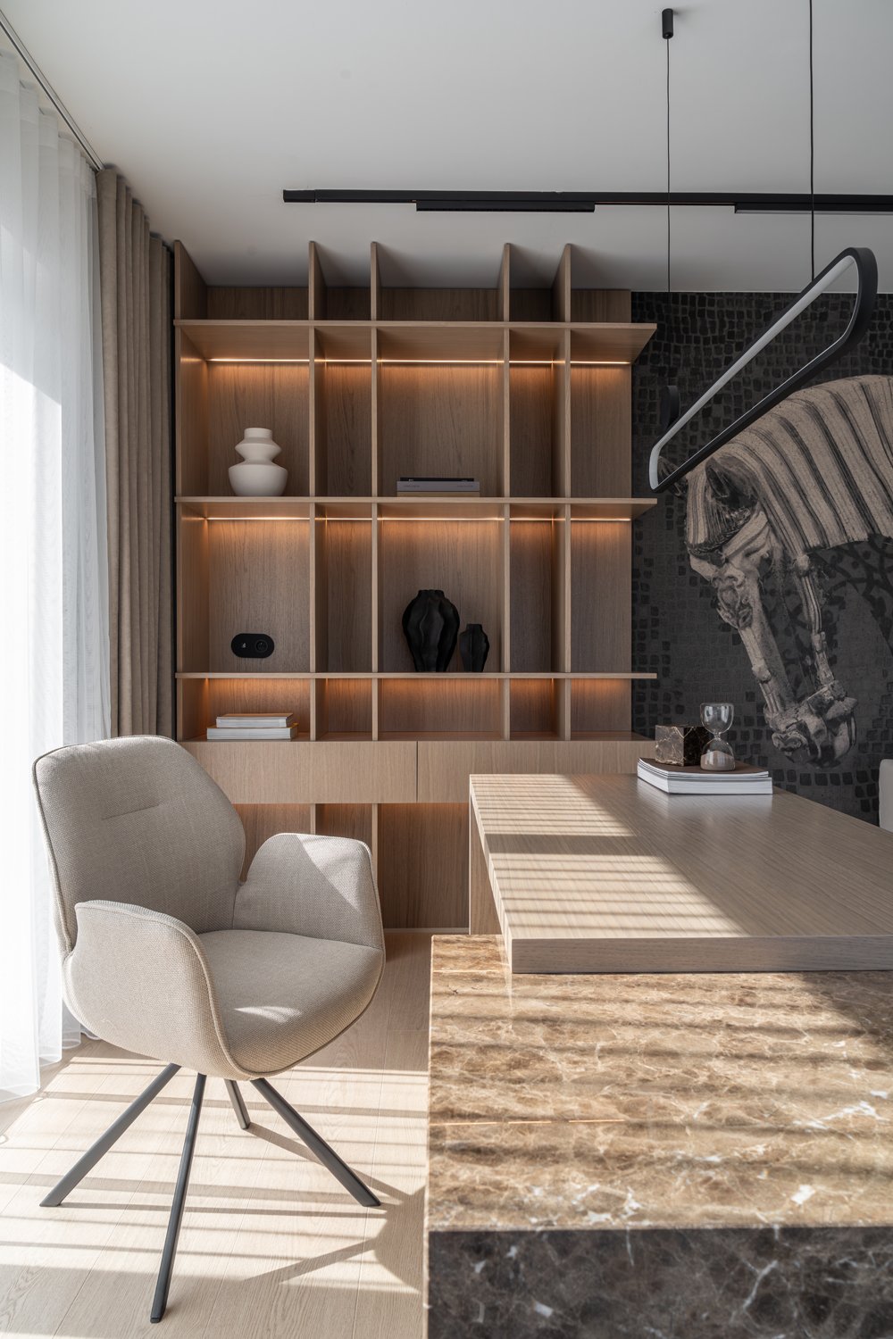 Harmonia i tekstury w apartamencie z widokiem na Bulwarach Książęcych 2 Harmonia i tekstury w apartamencie z widokiem na Bulwarach Książęcych