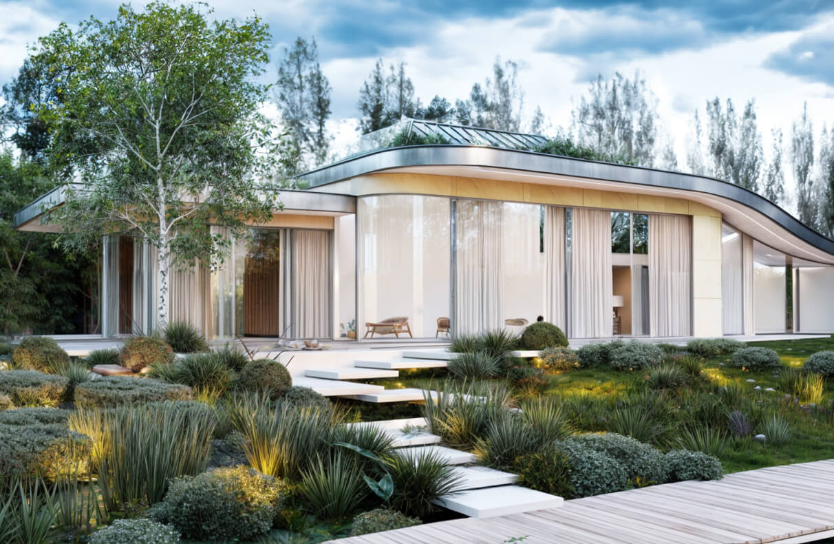 Dom w harmonii z naturą – nowoczesna rezydencja nad rzeką pod Warszawą