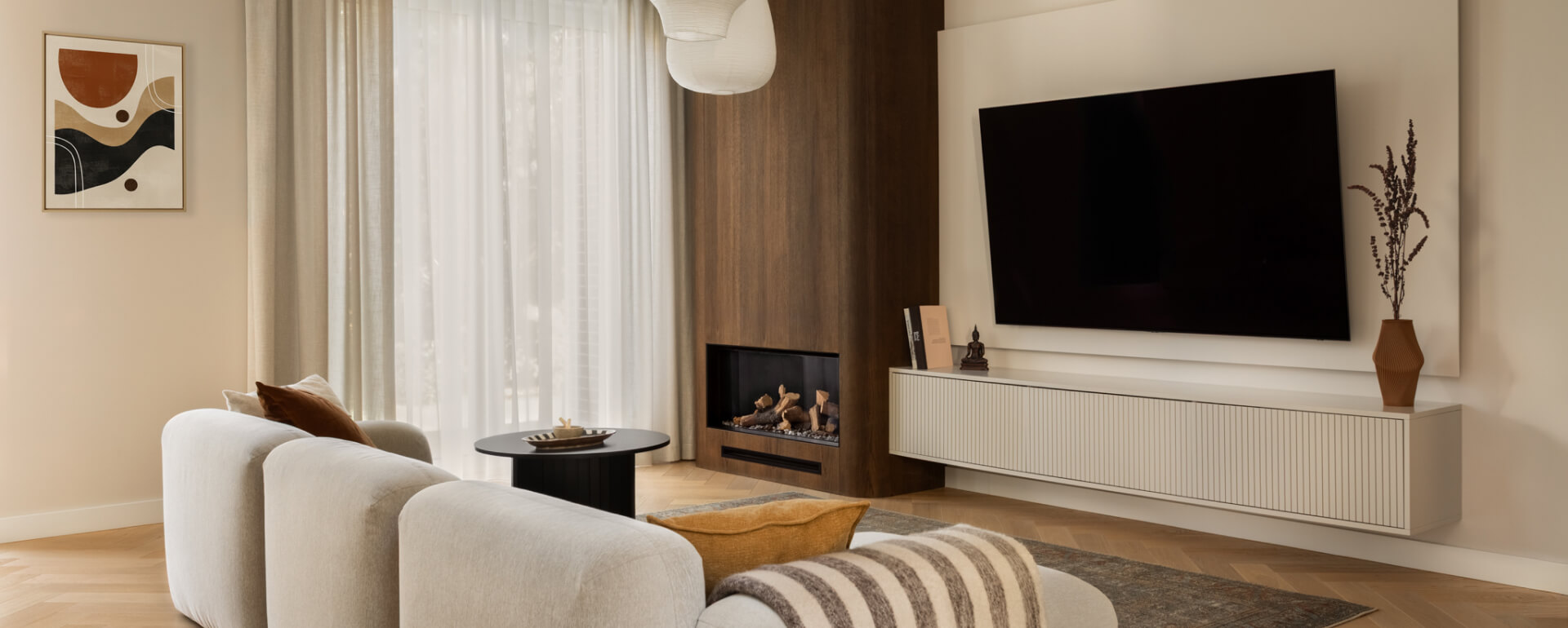 Podmiejski azyl z duszą japandi