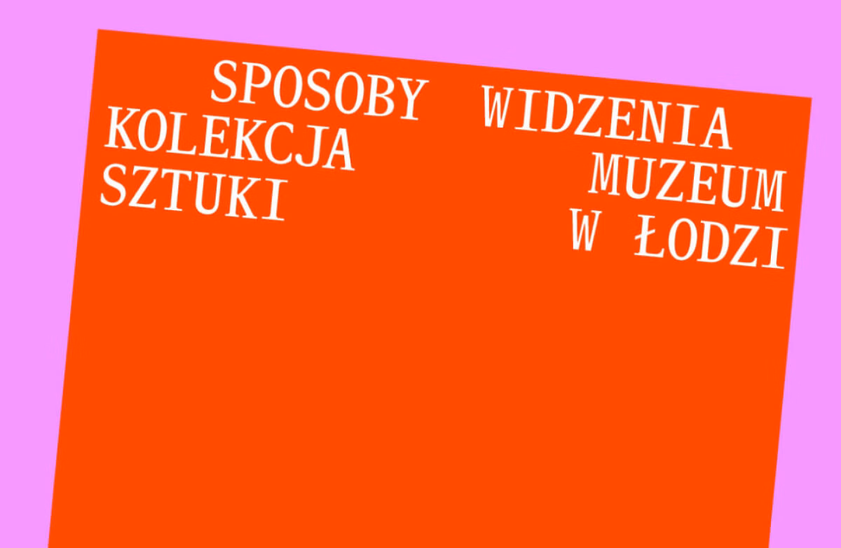 Sposoby widzenia. Kolekcja Muzeum Sztuki w Łodzi