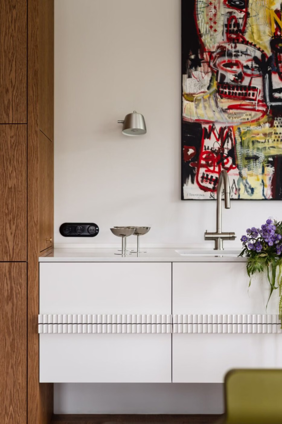 Art-life balance, czyli przestronny apartament na Starym Mokotowie 14 Apartament pełen sztuki, czyli designerski balans na Starym Mokotowie
