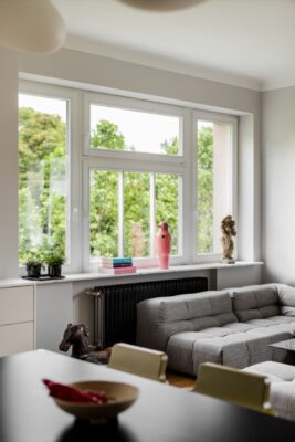 Apartament pełen sztuki, czyli designerski balans na Starym Mokotowie