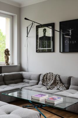 Apartament pełen sztuki, czyli designerski balans na Starym Mokotowie