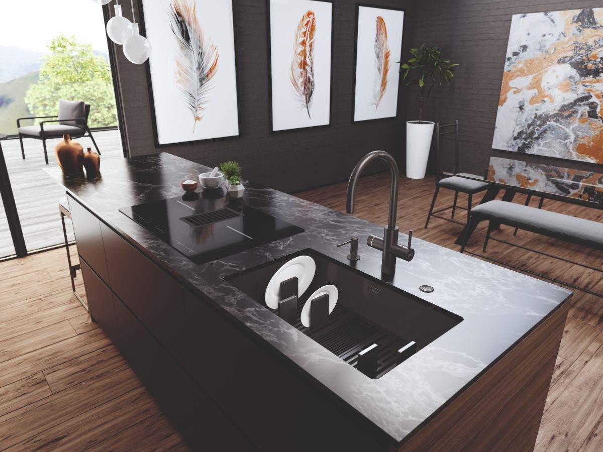 Kultowa bateria filtrująca Franke Mythos Water Hub teraz w pięciu modnych kolorach