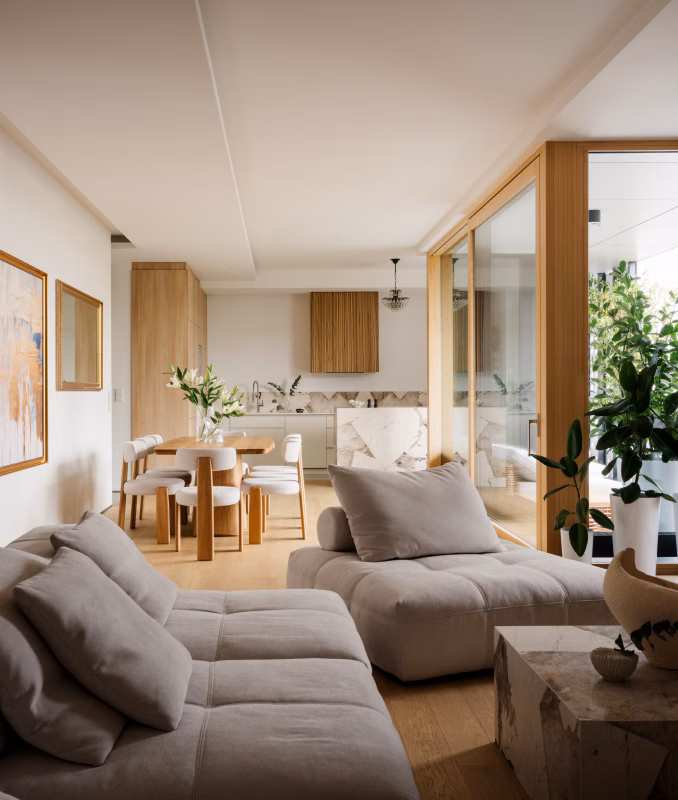 Apartament pełen światła. Znajduje się w znanym budynku na Marymoncie! projektu Magdalena Kanik | Lys Studio