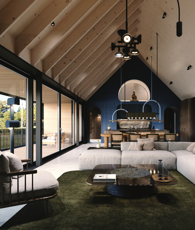 Dom na Mazurach w technologii CLT