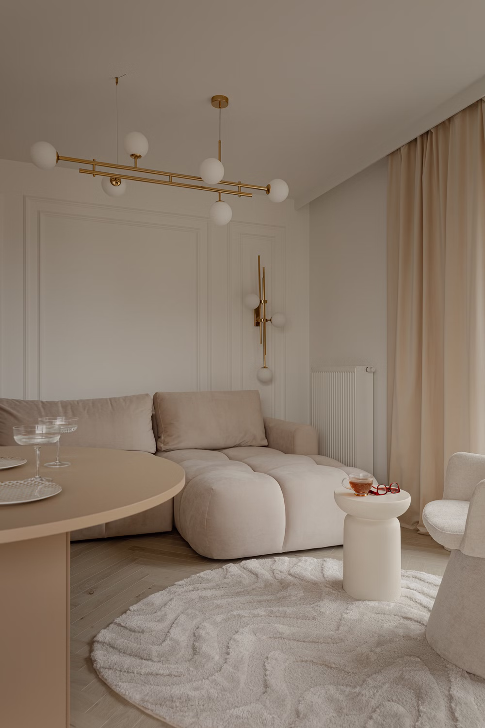 Elegancja, która nie przemija – forma, która otula. Soft minimalizm w gdyńskim mieszkaniu