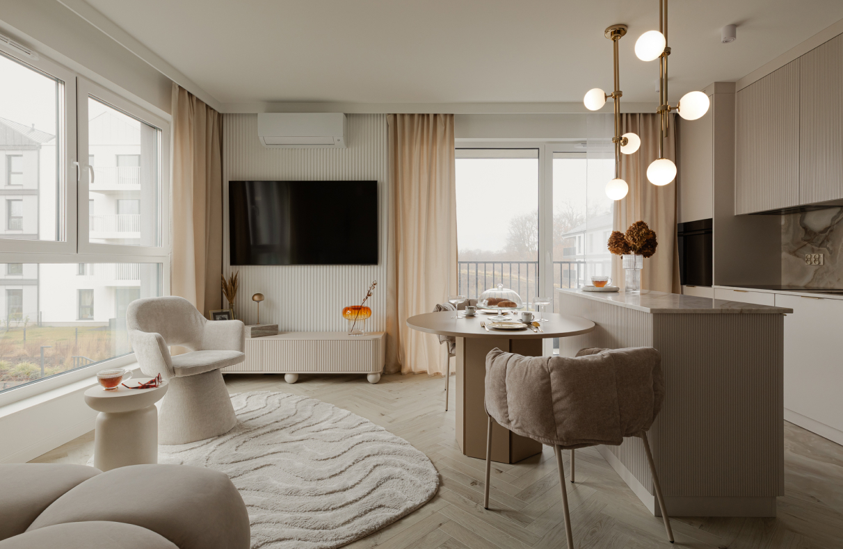 Elegancja, która nie przemija – forma, która otula. Soft minimalizm w gdyńskim mieszkaniu