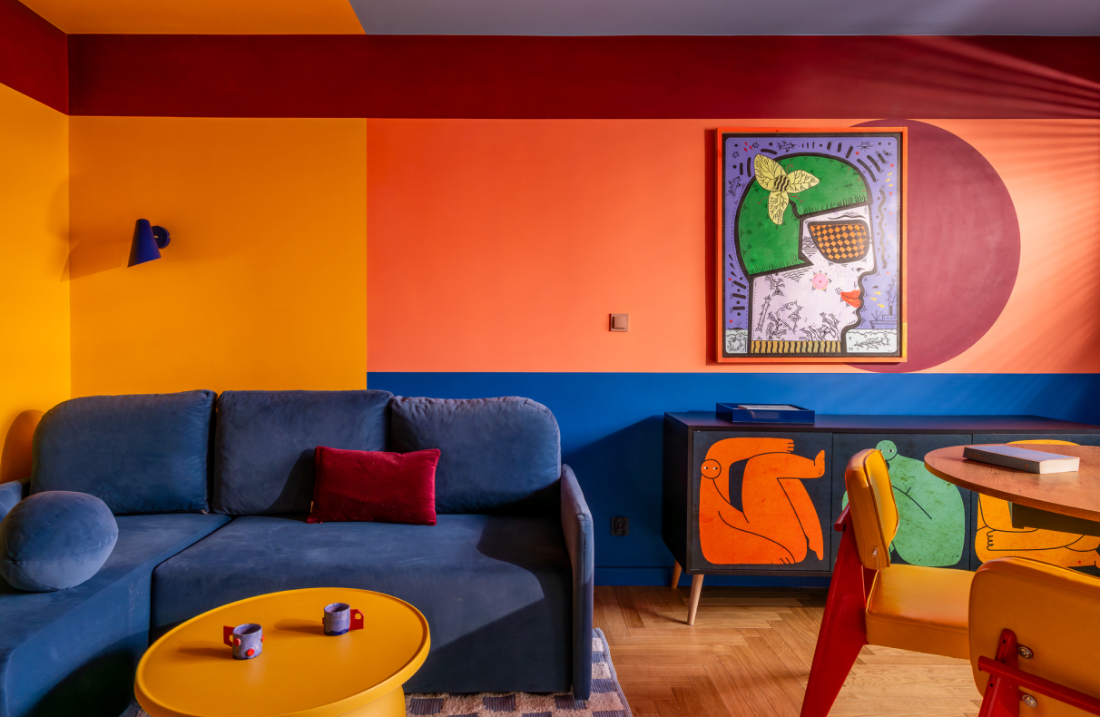 Non stop kolor – mieszkanie na Saskiej Kępie