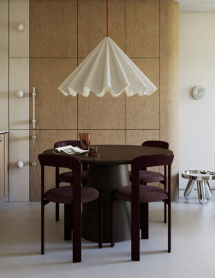 Surowy beton, miękkie formy, srebrne refleksy – mieszkanie na wrocławskim Nadodrzu projektu Nurt Atelier