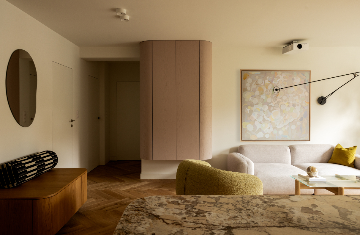 Organiczny Modern Classic. Mieszkanie, w którym zawsze panuje wiosna od FUGA Architektura Wnętrz