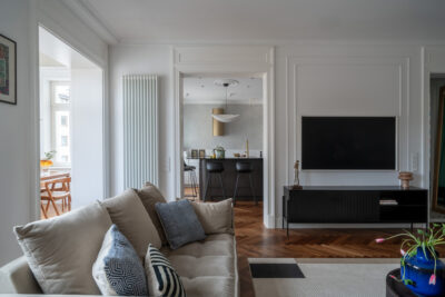 Nowe wnętrza apartamentu w historycznej kamienicy w Sopocie projektu pracowni M19 Architekci