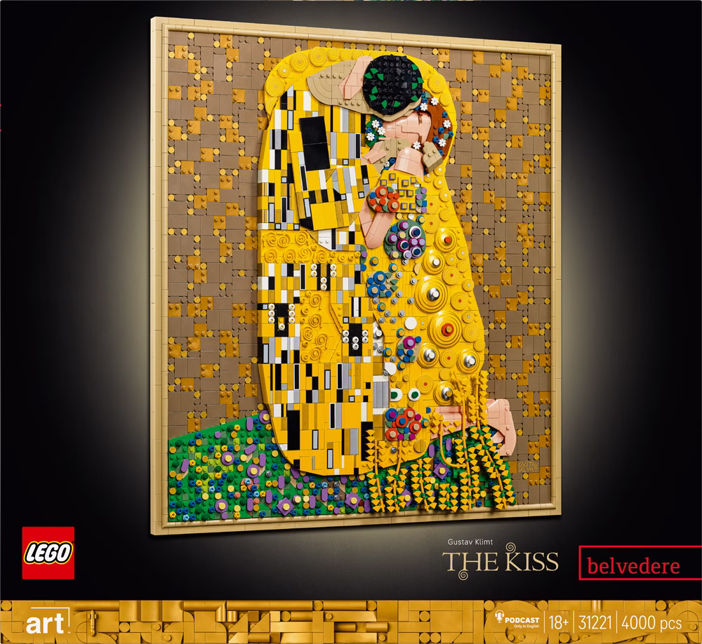 To największy zestaw z serii LEGO® Art Masterpiece – „Pocałunek” Gustava Klimta 10 Grupa LEGO i Muzeum Belvedere prezentują największy zestaw z serii LEGO® Art Masterpiece – „Pocałunek” Gustava Klimta