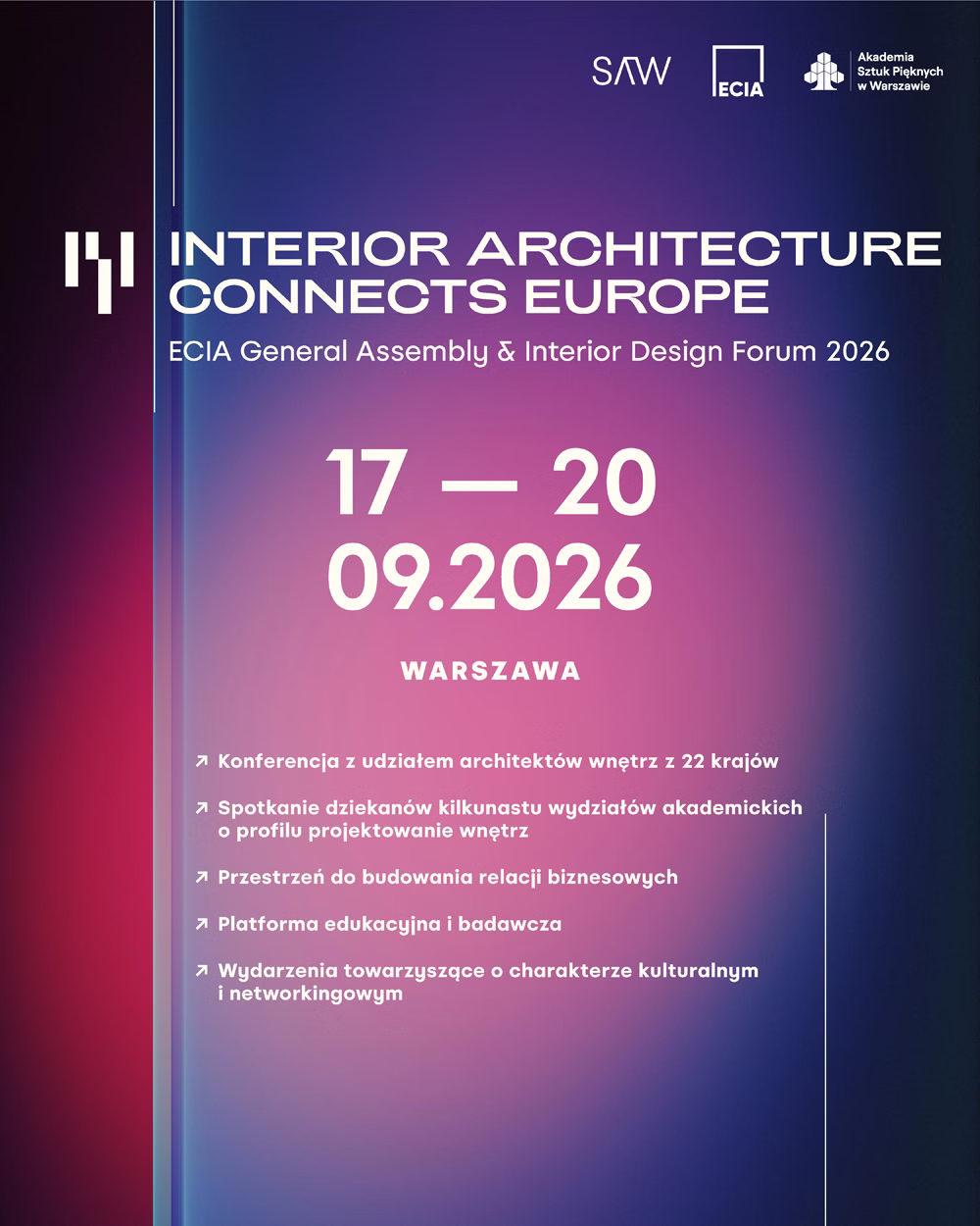 Interior Architecture Connects Europe: ECIA General Assembly & Interior Design Forum 2026 1 Interior Architecture Connects Europe: ECIA General Assembly & Interior Design Forum 2026