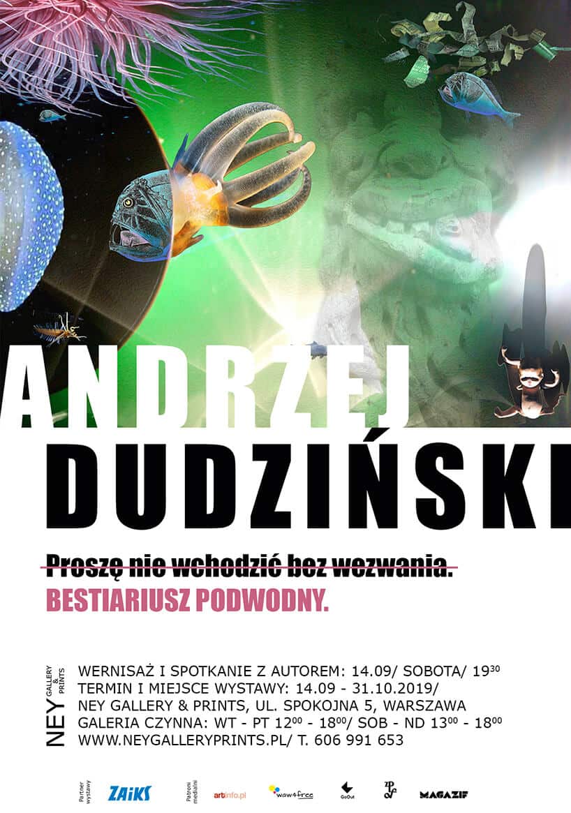 plakat wystawy Andrzej Dudzińskiego w NEY GALLERY PRINTS