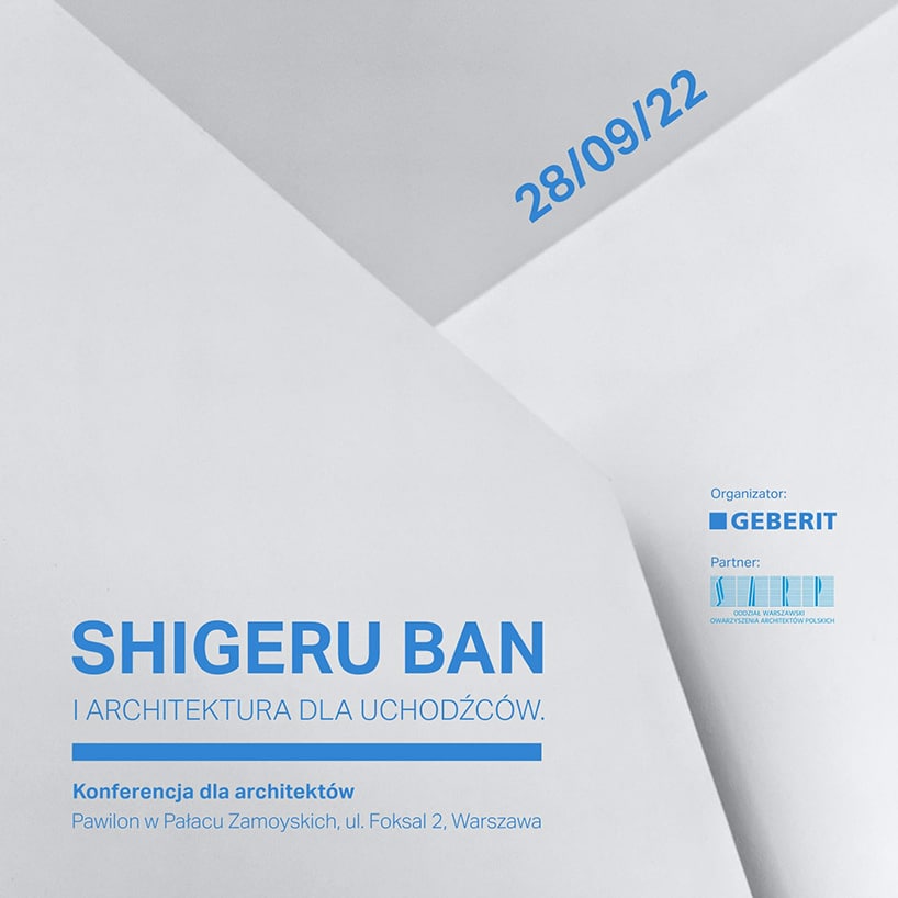 Architekt Shigeru Ban głównym bohaterem konferencji 28 września w Warszawie
