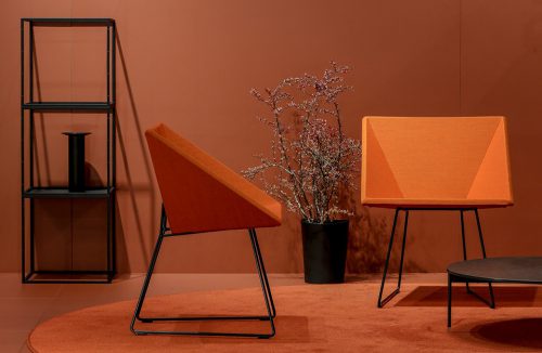 nowoczesne pomarańczowe krzesło RM57 od