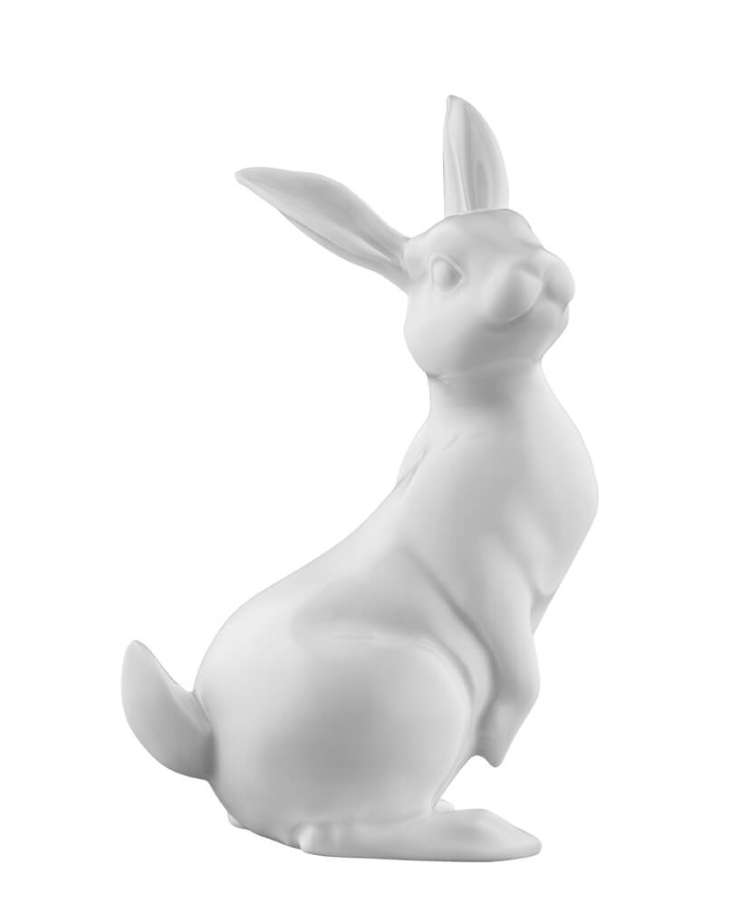 biała ceramiczna figurka królika
