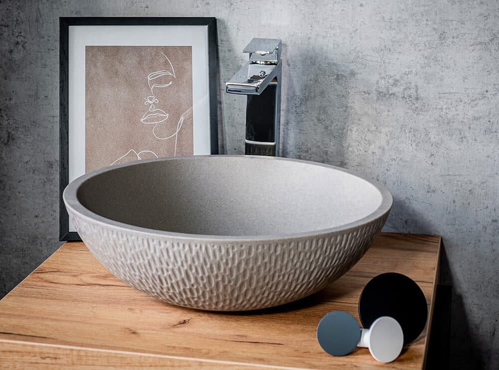 Łazienka z pomysłem: granitowe umywalki od Laveo