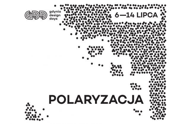 plakat Gdynia Design Days 2019 Polaryzacja z czarnymi kropkami