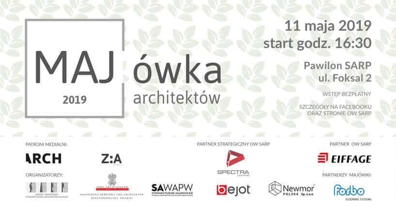 zaproszenie na Majówkę Architektów 2019 SARP Warszawa
