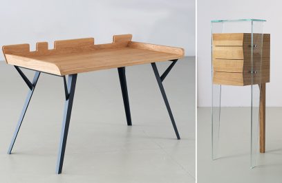nowoczesny projekt małego biura i szafki od Bozzetti