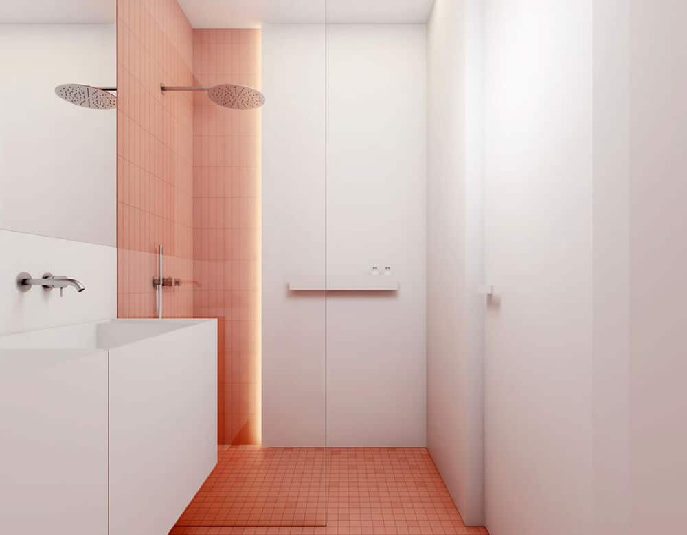 Minimalizm w kolorze pink! Projekt koncepcyjny mieszkania na Saskiej Kępie