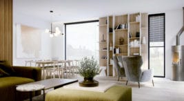 eleganckie nowoczesne wnętrze domu projektu pracowni OSOM Group