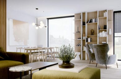 eleganckie nowoczesne wnętrze domu projektu pracowni OSOM Group