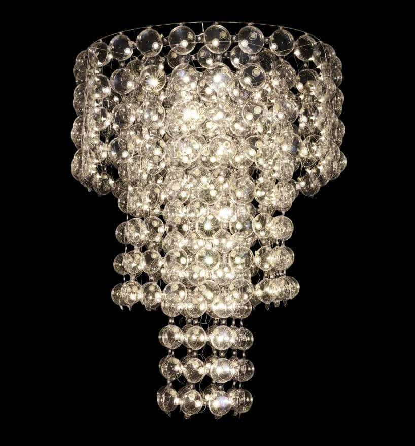 elegancki żyrandol Emperor’s od Puff-Buff z przeźroczystych kul