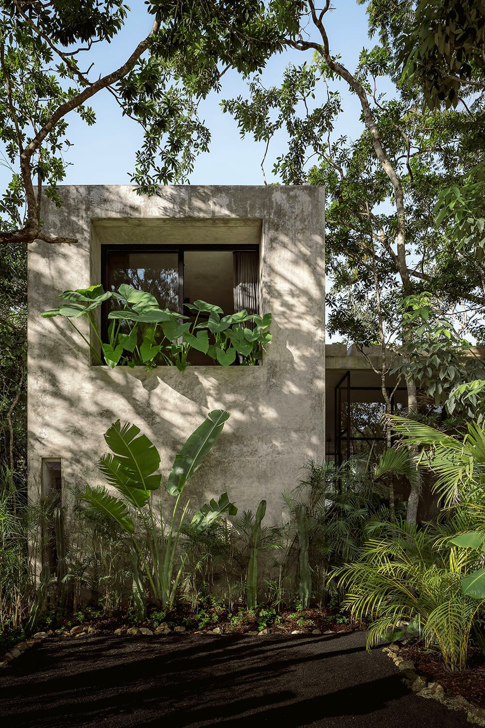 Spokojna przystań w dżungli: minimalistyczny dom w Tulum w Meksyku