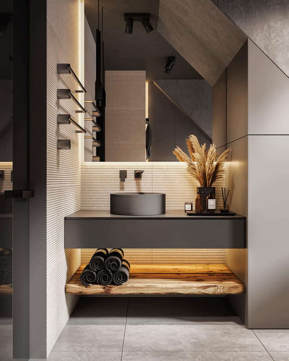 Spójne oblicze industrialu: apartament na poddaszu w Monachium