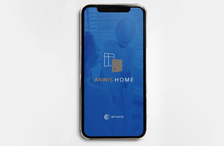 ekran powitalny aplikacji do wirtualnej aranżacji okien Anwis Home
