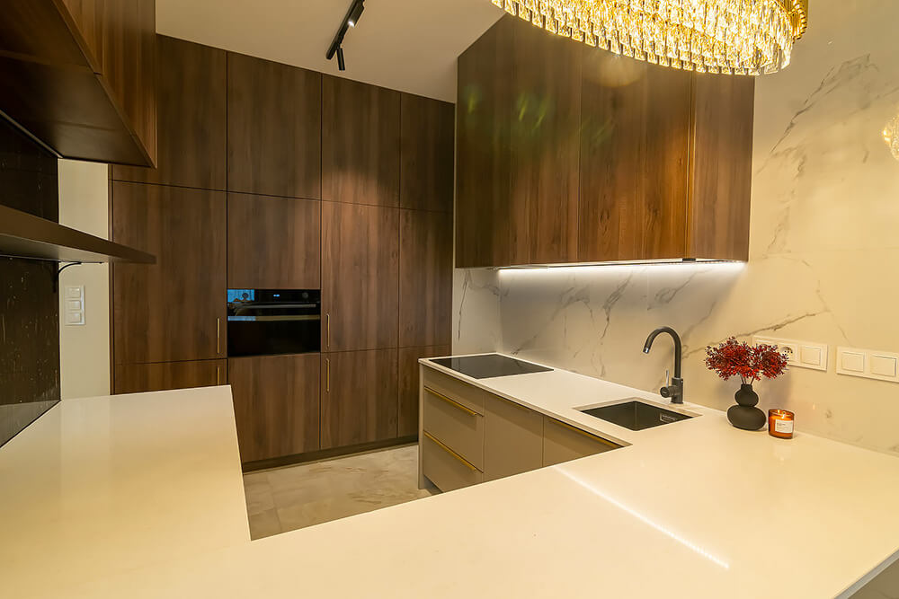 Apartament w Hanza Tower Szczecin - kuchnia