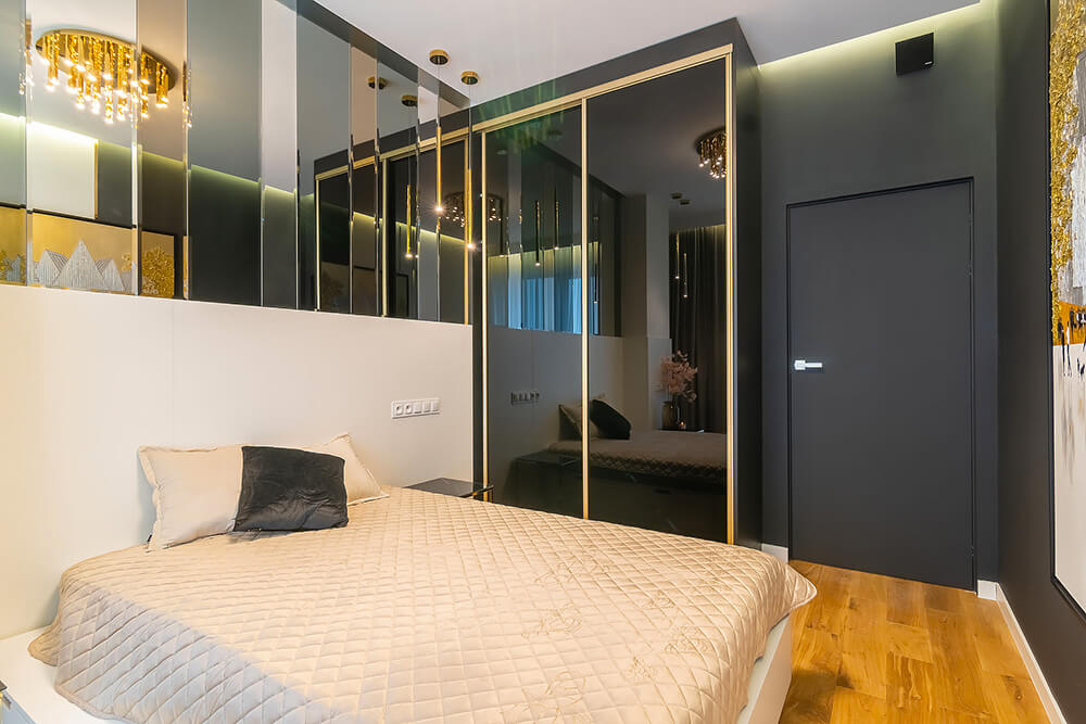 Apartament w Hanza Tower Szczecin - sypialnia