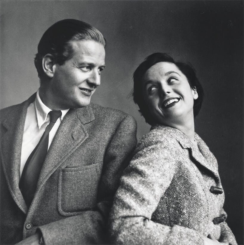 czarno-białe zdjęcie Hansa i Florence Knoll