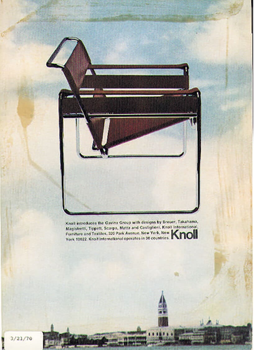 stary plakat reklamowy krzesła Wassily Chair