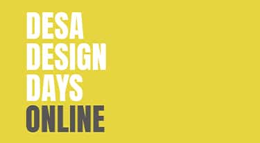 żółty plakat Desa Design Days 2020