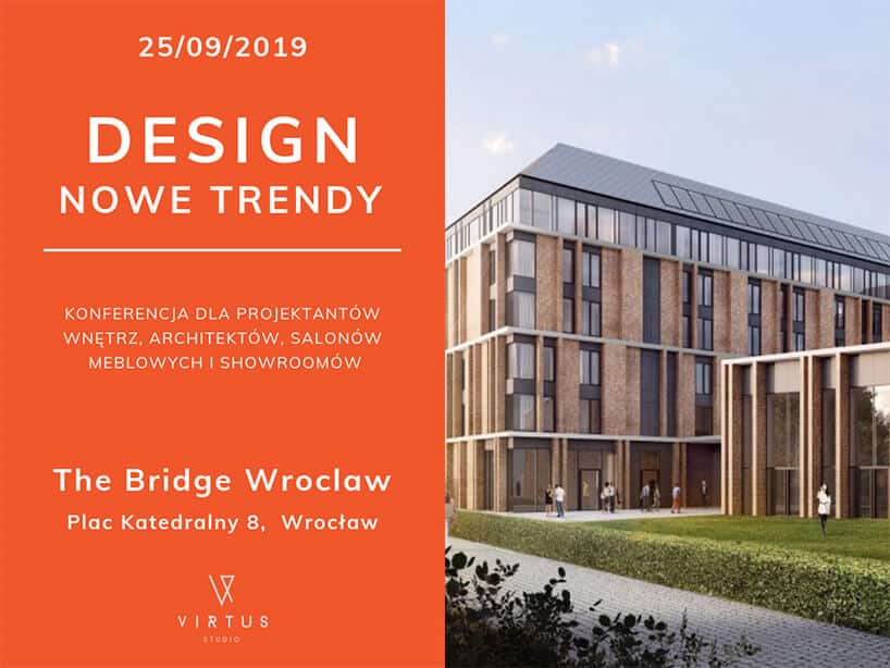 zaproszenie na konferencję Design - Nowe trendy w architekturze wnętrz 2019