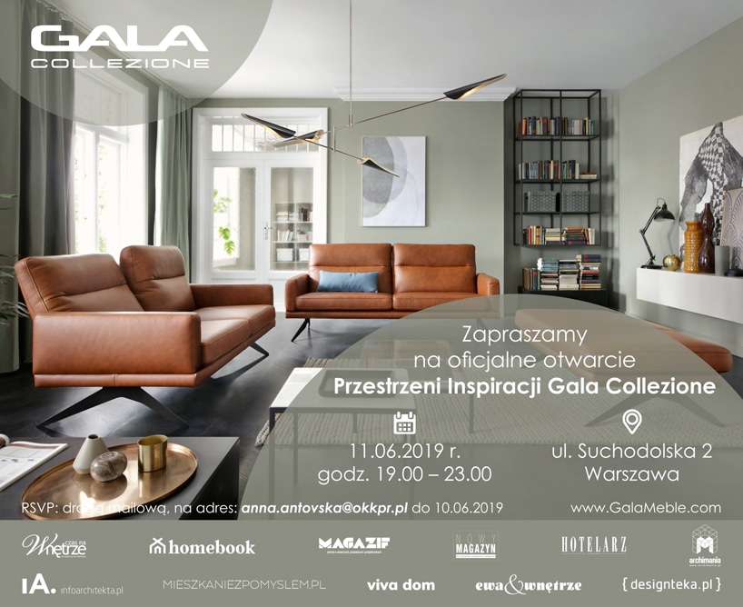 zaproszenie na otwarcie nowego salonu Gala Collezione