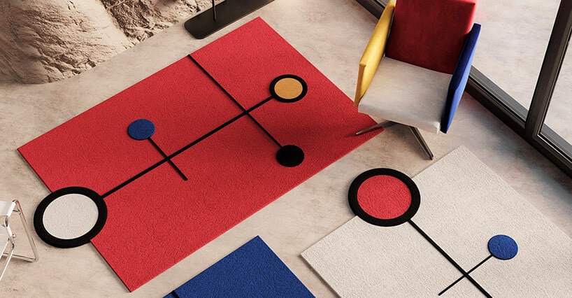 Geometryczne dywany: przedmioty, które nawiązują do Bauhausu
