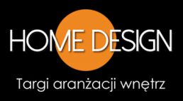 biało pomarańczowy logotyp Home Design 2020 na czarnym tle