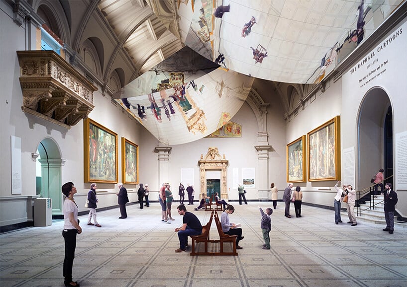 zewnętrzna wystawa na London Design Festival 2018 przestronne wnętrze starego budynku