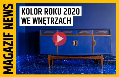 niebieski kredens w niebieskim pokoju