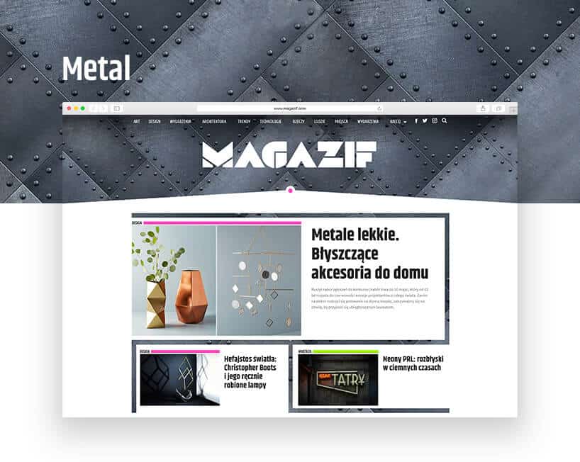 magazif szara stal
