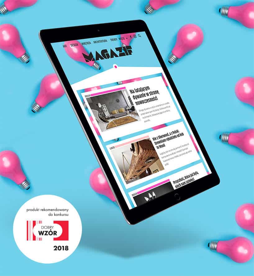 magazif mobile z kolorowymi żarówkami